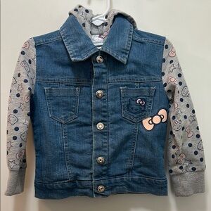 Hello Kitty Blue and Gray Jean Jacket Playful Design